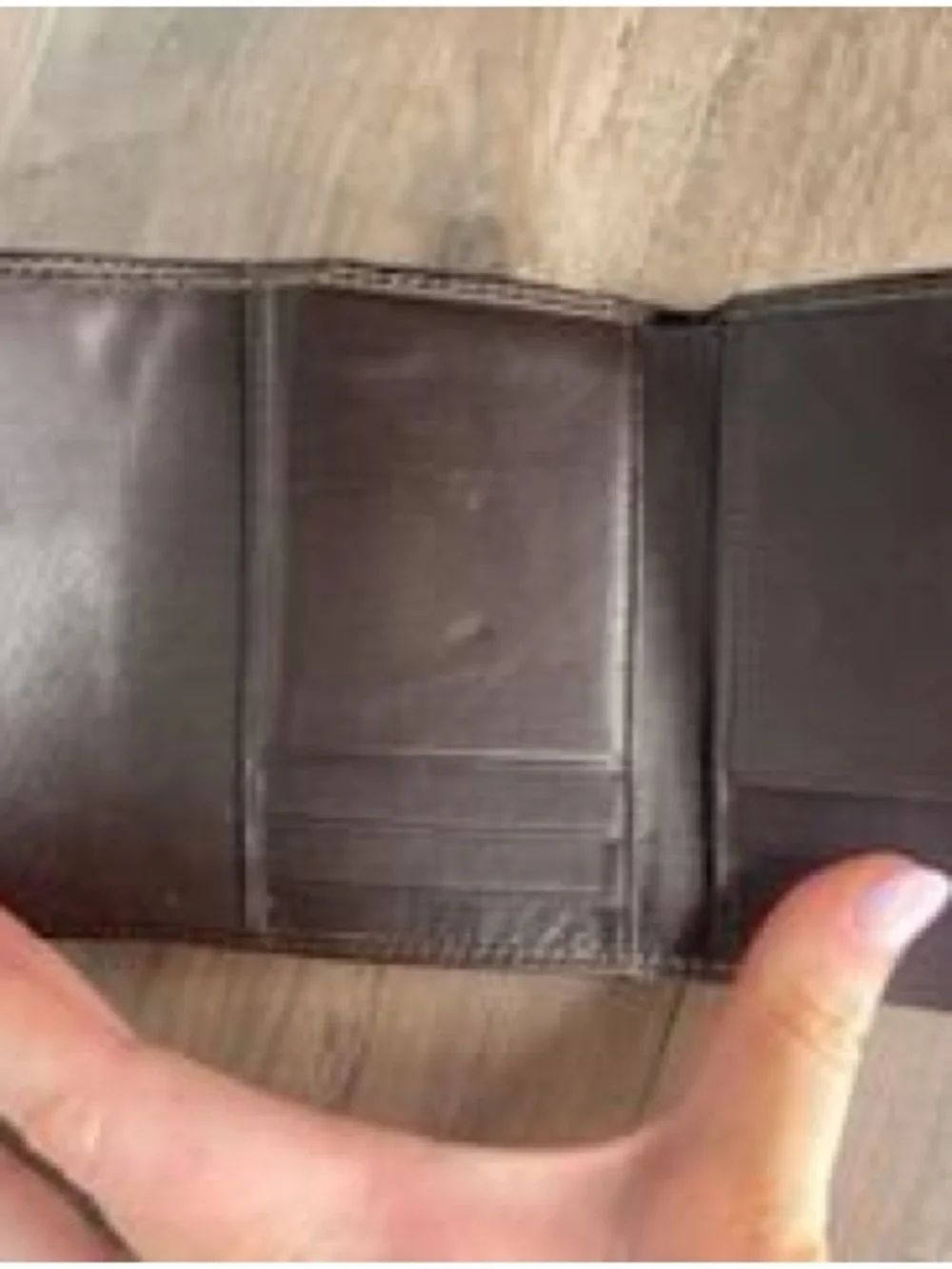 Coach Tan and Brown Signature Trifold Wallet